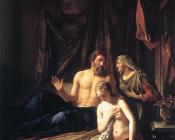 阿德里安 凡 德 韦夫 : Sarah Presenting Hagar to Abraham